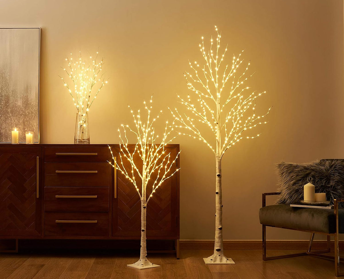Lighted Birch Twig Tree with Fairy Lights 4FT 200 LED Lights for Indoor Outdoor Home Christmas Holiday Decoration