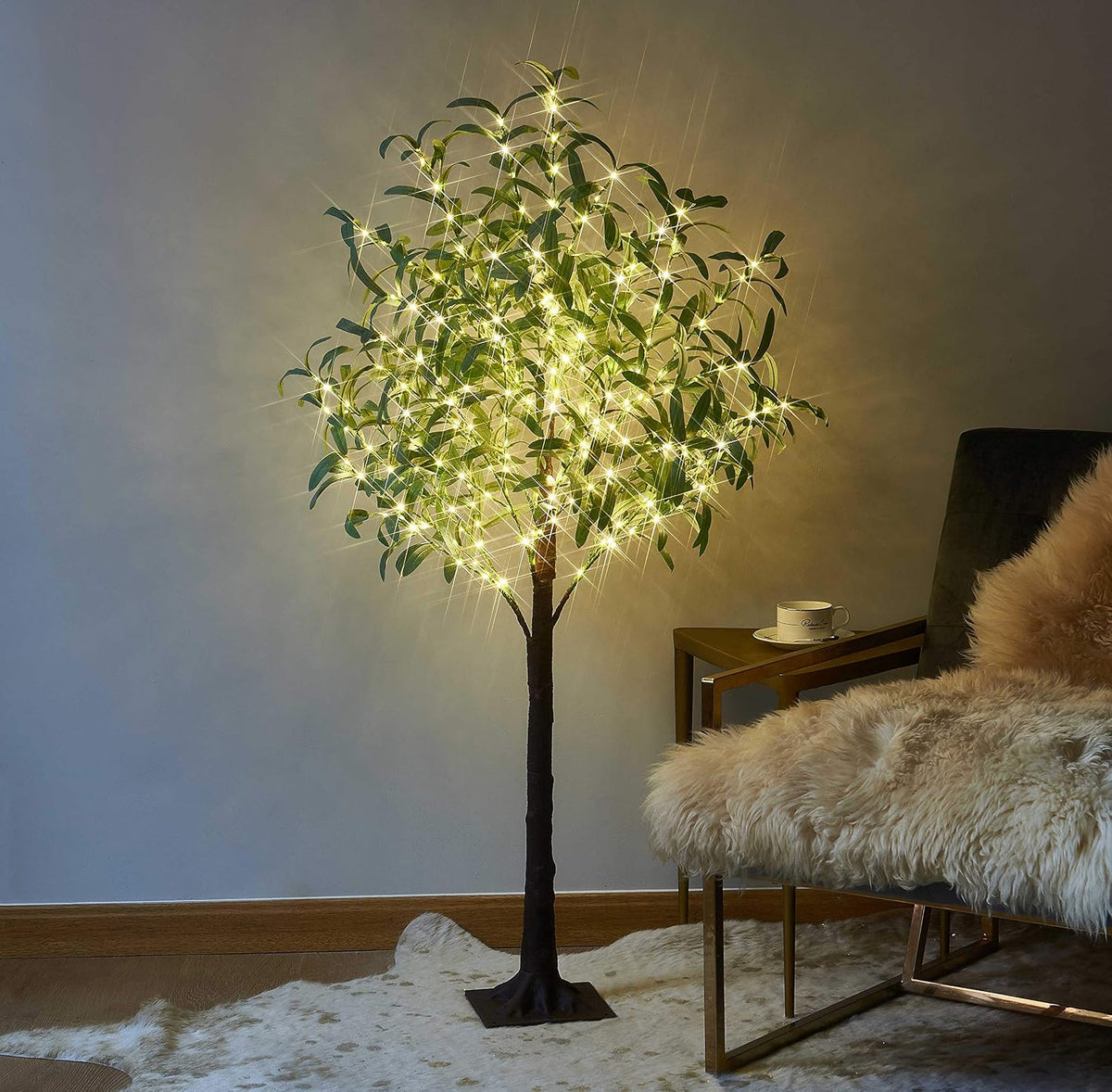 Lighted Birch Twig Tree with Fairy Lights 4FT 200 LED Lights for Indoor Outdoor Home Christmas Holiday Decoration
