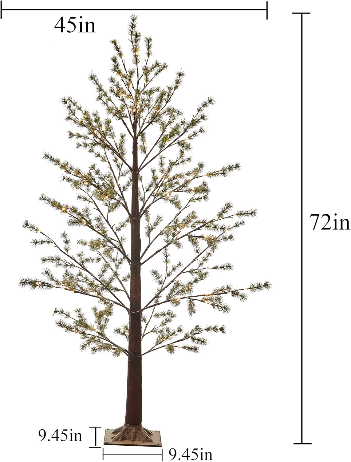Lighted Birch Twig Tree with Fairy Lights 4FT 200 LED Lights for Indoor Outdoor Home Christmas Holiday Decoration