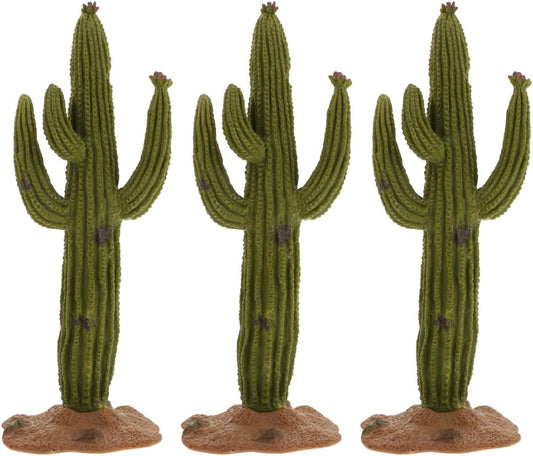3pcs Simulated Cactus Decor Set Faux Cactus Tabletop Ornament 5.51 X 6.73 X 2.24 in Artificial Plants Decoration for Desktop Table Bedroom Living Room Home Office