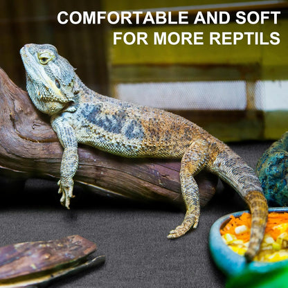 Haull 4 Pcs Reptile Carpet Terrarium Floor Mat Liner, 47 x 24 Inch, Coffee