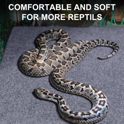 Haull 4 Pcs Reptile Carpet Terrarium Floor Mat Liner, 47 x 24 Inch, Coffee