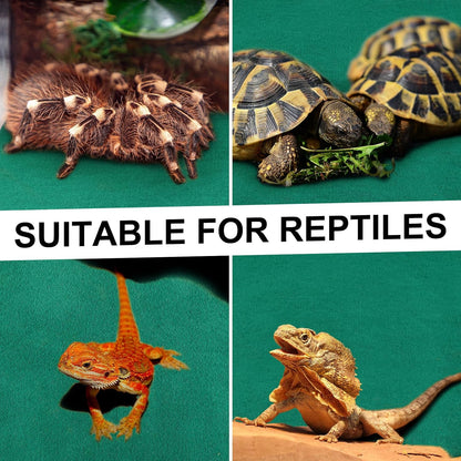 Haull 4 Pcs Reptile Carpet Terrarium Floor Mat Liner, 47 x 24 Inch, Coffee
