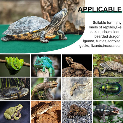 Haull 4 Pcs Reptile Carpet Terrarium Floor Mat Liner, 47 x 24 Inch, Coffee