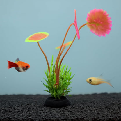 16-Piece Artificial Aquarium Plants Set – Vibrant, Realistic Fish Tank Decorations for Aquariums, Reptile Terrariums, and Aquatic Landscapes