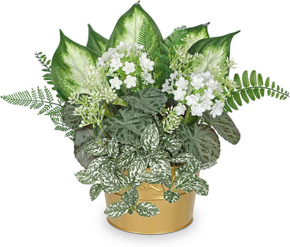 Fake Plants 11.8" Artificial Potted Plant Assorted Faux Plants in Pot Silk Plants Artificial Plants Indoor for Home Living Room Bedroom Bathroom Office Desk Table Centerpieces Shelf Greenery Decor
