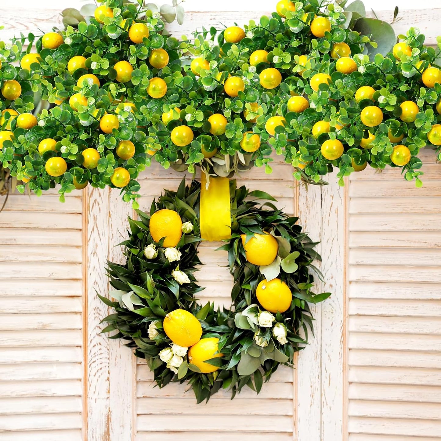 12 Pack Lemon for Decoration Fake Lemon Branches Artificial Vivid Yellow Faux Lemons Tables Centerpiece for Kitchen Stem Fruits for Home Spring Summer Decor
