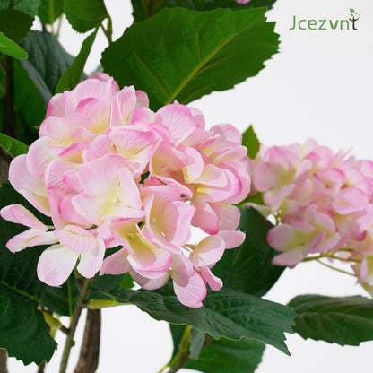 2 Pack Artificial Camellia Tree with White Pot, 38" Faux Potted Plants for Indoor Outdoor Decor, Tall Silk Greenery Plant for Home Offce Living Room Balcony, Pink