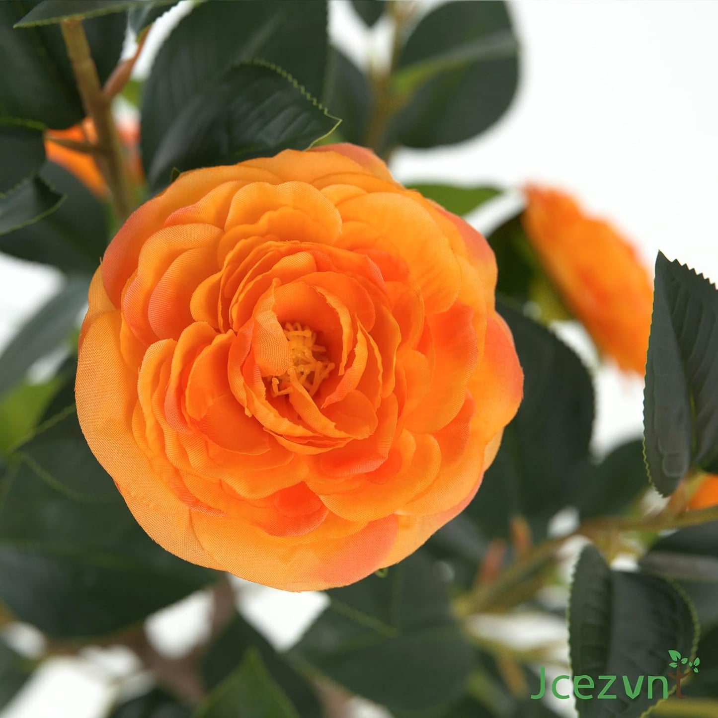 2 Pack Artificial Camellia Tree with White Pot, 38" Faux Potted Plants for Indoor Outdoor Decor, Tall Silk Greenery Plant for Home Offce Living Room Balcony, Pink