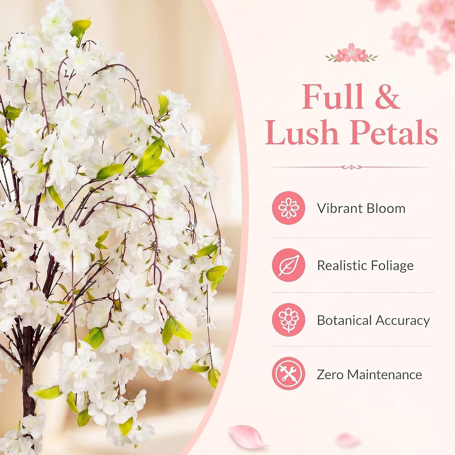 2 Pack Artificial Camellia Tree with White Pot, 38" Faux Potted Plants for Indoor Outdoor Decor, Tall Silk Greenery Plant for Home Offce Living Room Balcony, Pink