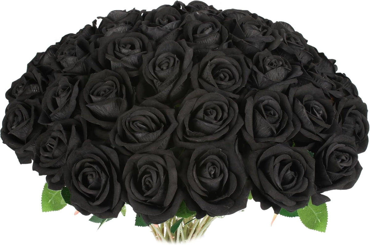 Artificial Red Roses Bulk Realistic Silk Fake Flowers with Long Stems