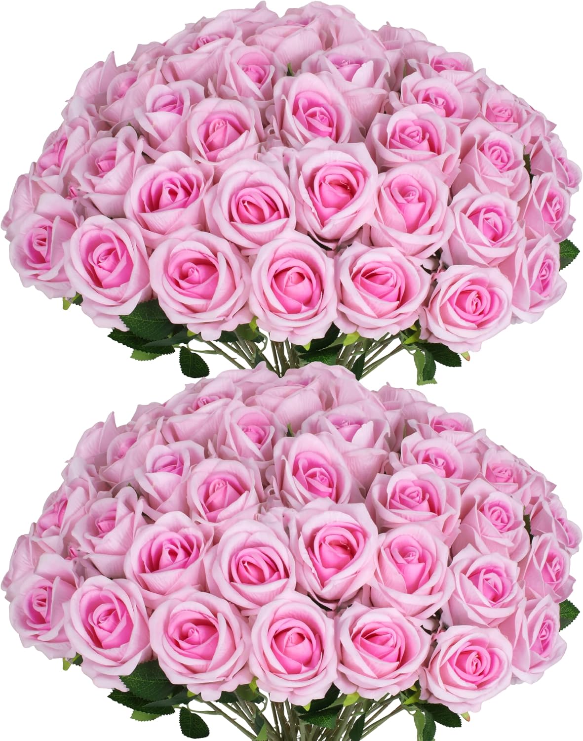 Artificial Red Roses Bulk Realistic Silk Fake Flowers with Long Stems