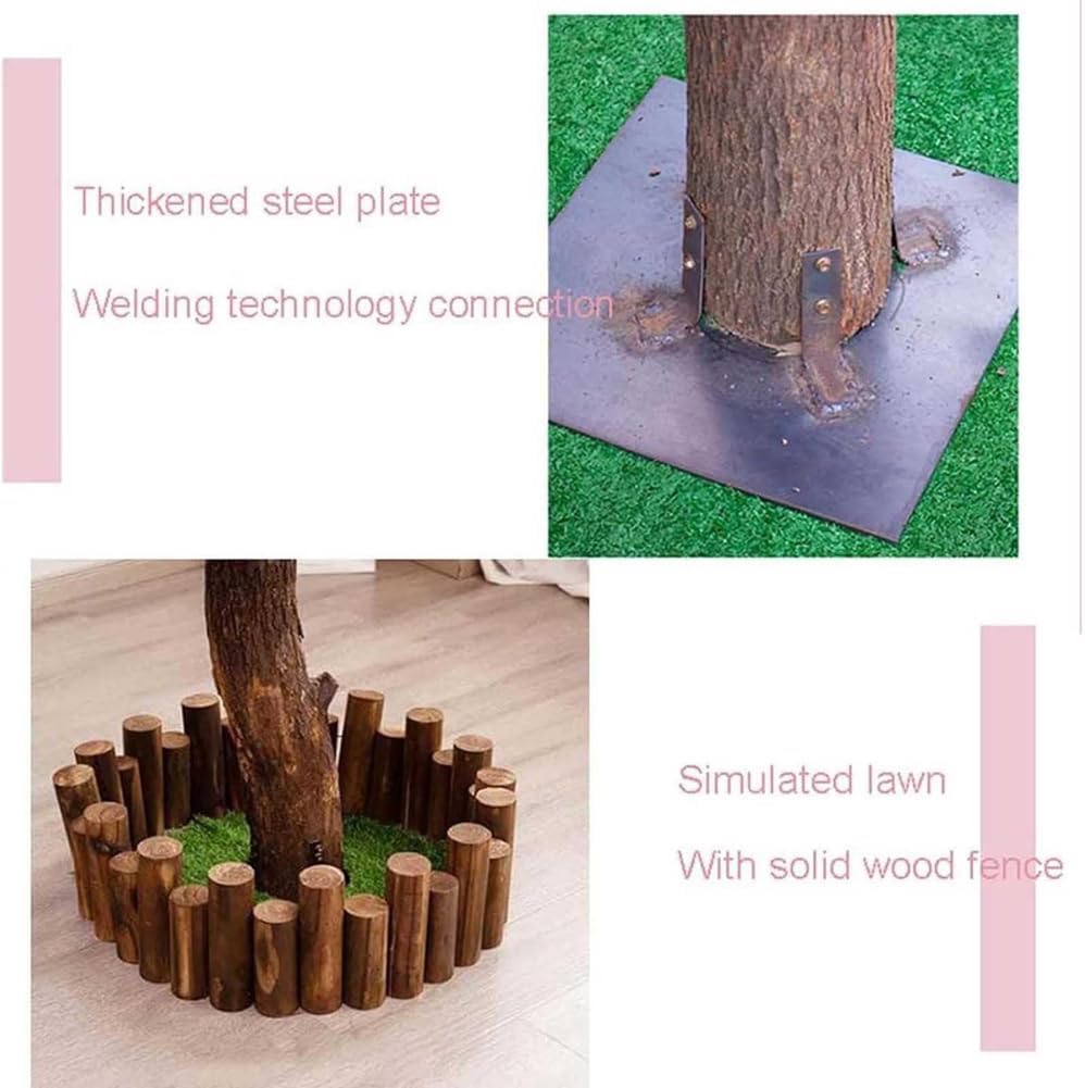 Artificial Trees for Indoor Decor, Pink Wishing Tree Christmas Tree Artificial Faux Peach Blossom Tree with Wood Trunk Artificial Plants for Home Office Indoor Decor (3.9x3.2Ft)