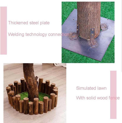 Artificial Trees for Indoor Decor, Pink Wishing Tree Christmas Tree Artificial Faux Peach Blossom Tree with Wood Trunk Artificial Plants for Home Office Indoor Decor (3.9x3.2Ft)