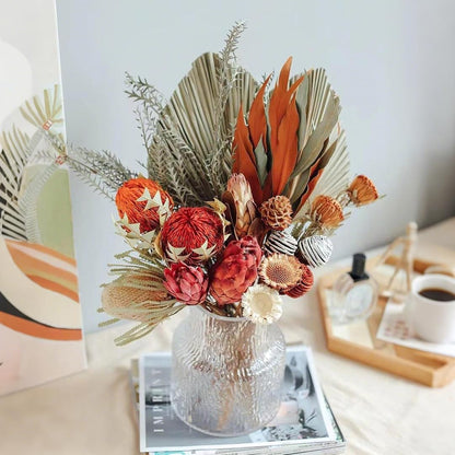 4 Stems Natural Dried Protea Repens - Real Dried Flower Arrangements
