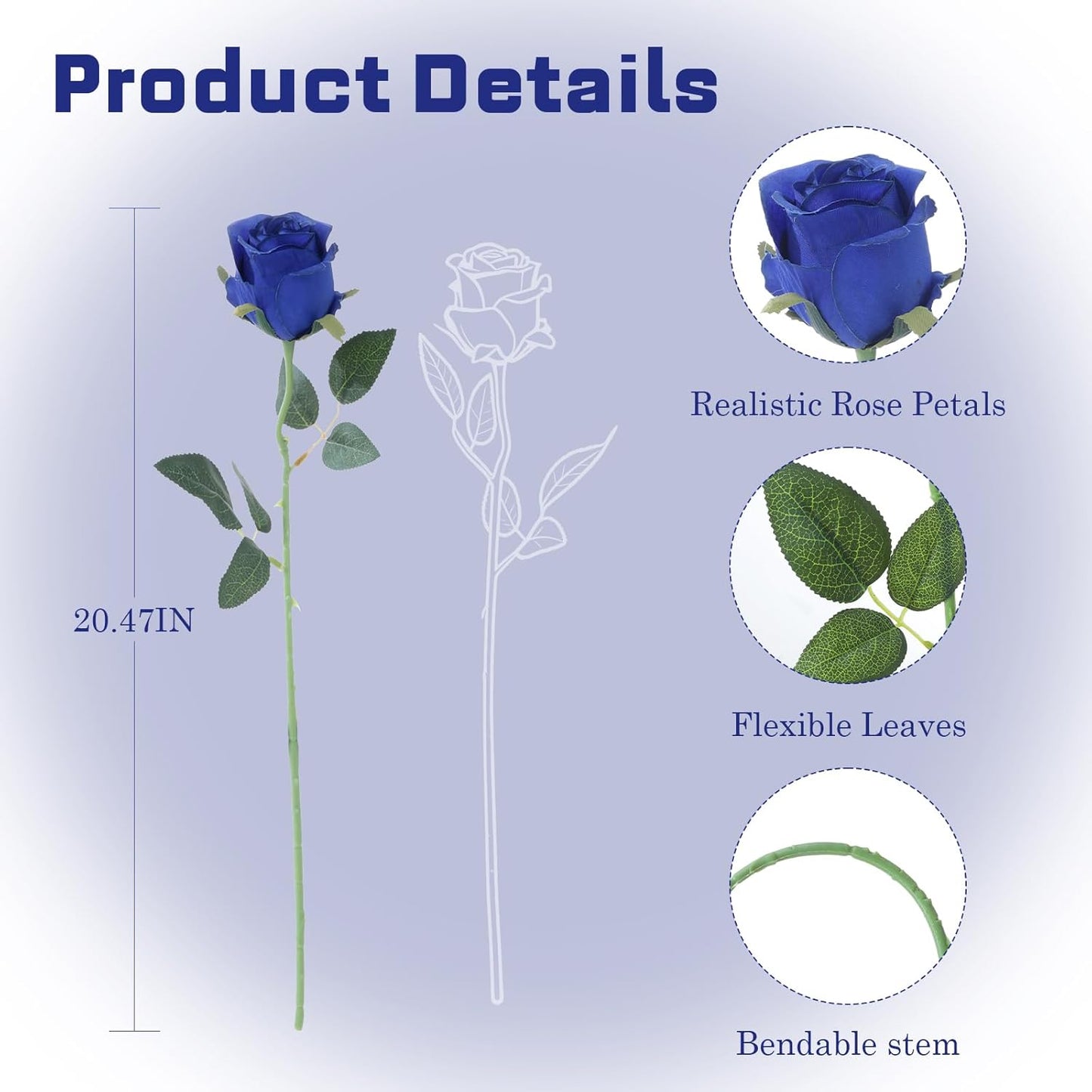 12Pcs Realistic Fake Dark Pink Roses Faux Flowers with Long Stems, Artificial Silk Rose Flowers for Valentines Day Home Wedding Decor Bridal Bouquet
