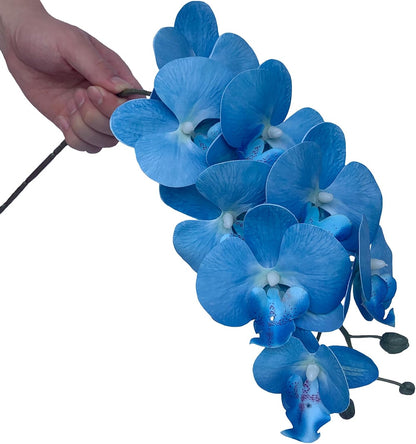 32" Artificial Phalaenopsis Flowers 6 Pcs Artificial Orchid Flowers Stem Plants for Home Décor (6Pcs)