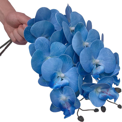 32" Artificial Phalaenopsis Flowers 6 Pcs Artificial Orchid Flowers Stem Plants for Home Décor (6Pcs)