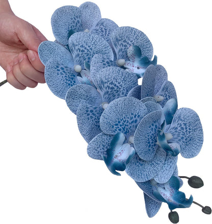 32" Artificial Phalaenopsis Flowers 6 Pcs Artificial Orchid Flowers Stem Plants for Home Décor (6Pcs)