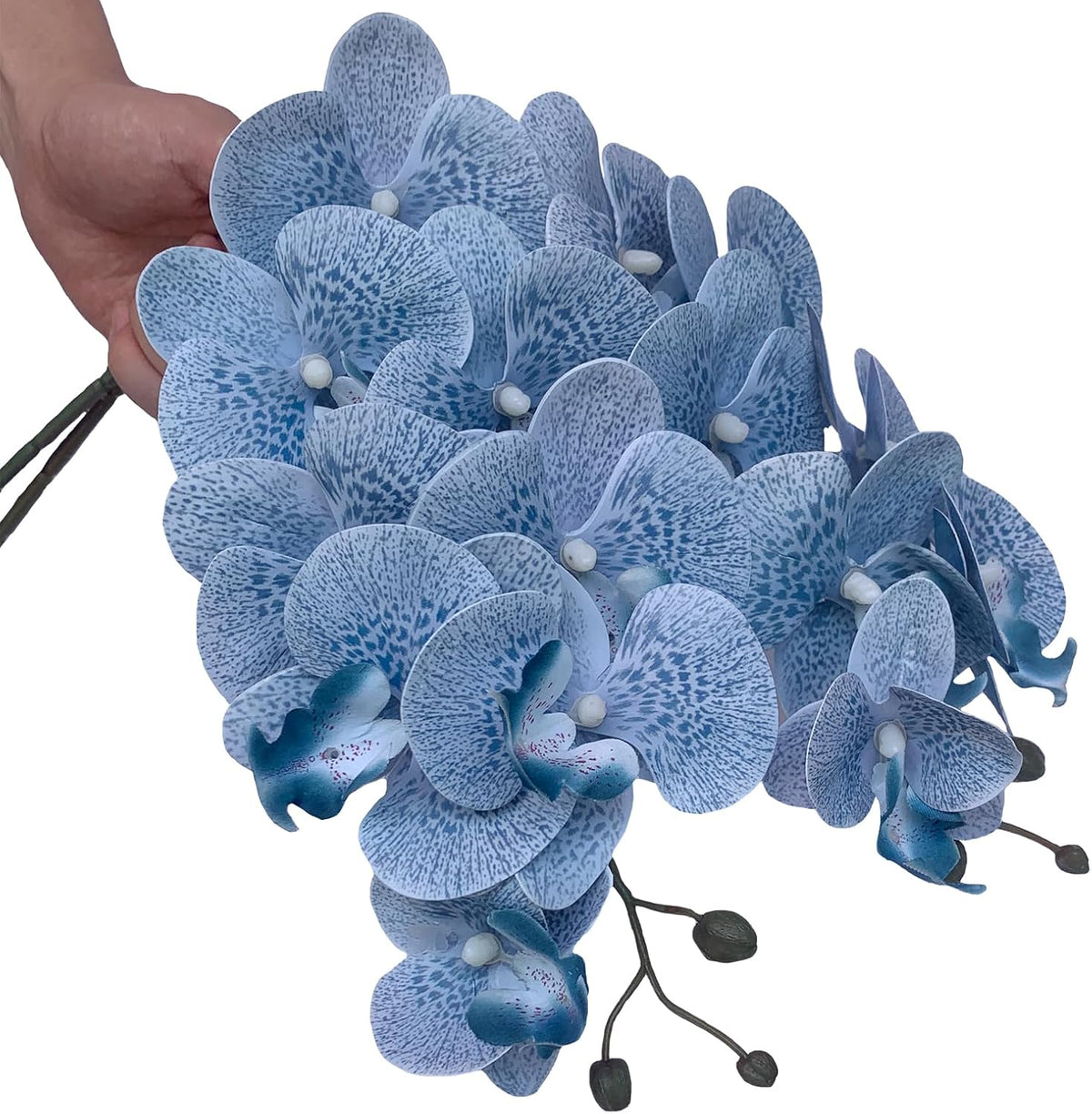 32" Artificial Phalaenopsis Flowers 6 Pcs Artificial Orchid Flowers Stem Plants for Home Décor (6Pcs)