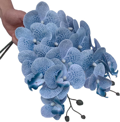 32" Artificial Phalaenopsis Flowers 6 Pcs Artificial Orchid Flowers Stem Plants for Home Décor (6Pcs)