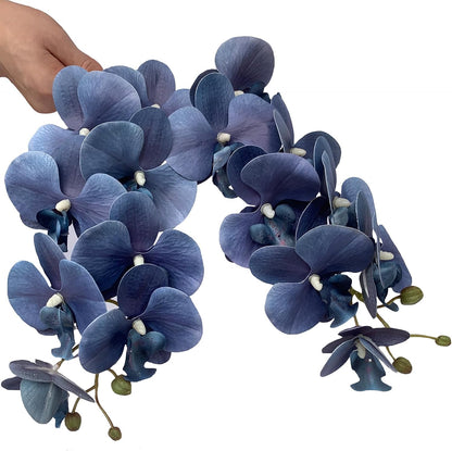 32" Artificial Phalaenopsis Flowers 6 Pcs Artificial Orchid Flowers Stem Plants for Home Décor (6Pcs)