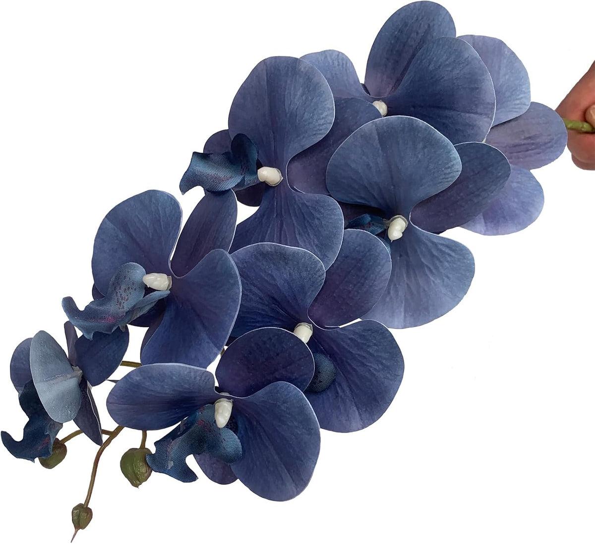 32" Artificial Phalaenopsis Flowers 6 Pcs Artificial Orchid Flowers Stem Plants for Home Décor (6Pcs)