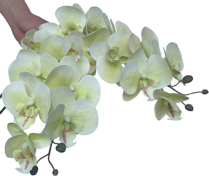 32" Artificial Phalaenopsis Flowers 6 Pcs Artificial Orchid Flowers Stem Plants for Home Décor (6Pcs)