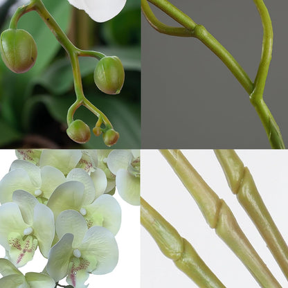 32" Artificial Phalaenopsis Flowers 6 Pcs Artificial Orchid Flowers Stem Plants for Home Décor (6Pcs)