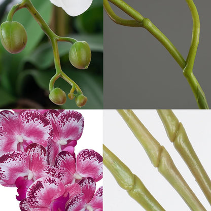 32" Artificial Phalaenopsis Flowers 6 Pcs Artificial Orchid Flowers Stem Plants for Home Décor (6Pcs)