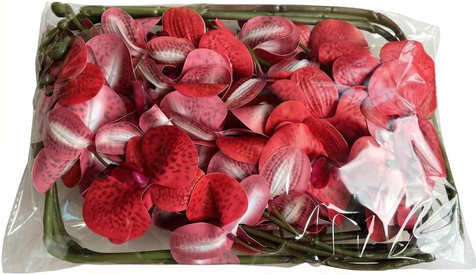 32" Artificial Phalaenopsis Flowers 6 Pcs Artificial Orchid Flowers Stem Plants for Home Décor (6Pcs)