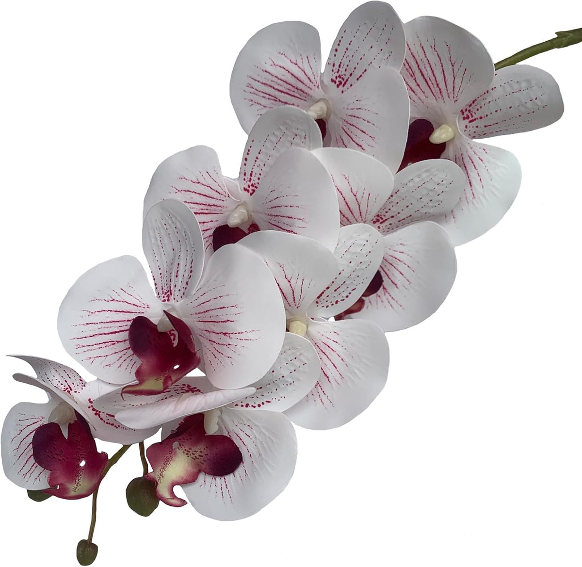 32" Artificial Phalaenopsis Flowers 6 Pcs Artificial Orchid Flowers Stem Plants for Home Décor (6Pcs)