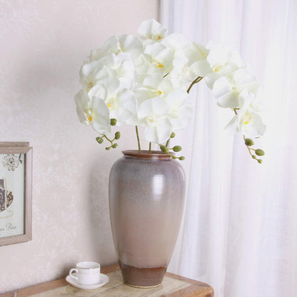 32" Artificial Phalaenopsis Flowers 6 Pcs Artificial Orchid Flowers Stem Plants for Home Décor (6Pcs)