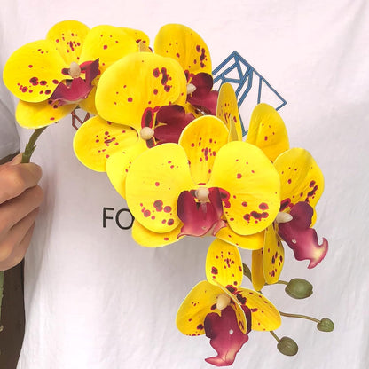 32" Artificial Phalaenopsis Flowers 6 Pcs Artificial Orchid Flowers Stem Plants for Home Décor (6Pcs)