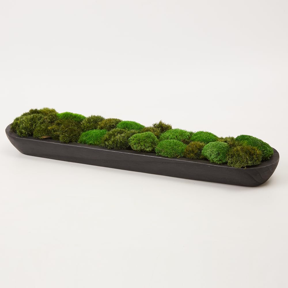 Preserved Pole Moss Pillow Bun Cushion Natural Green Decorative Real Natural Green DIY Kit Terrariums Gardenning Art Wall Decor Florist Decor Easter Table Wedding(1.5 sq.ft, Green-B)