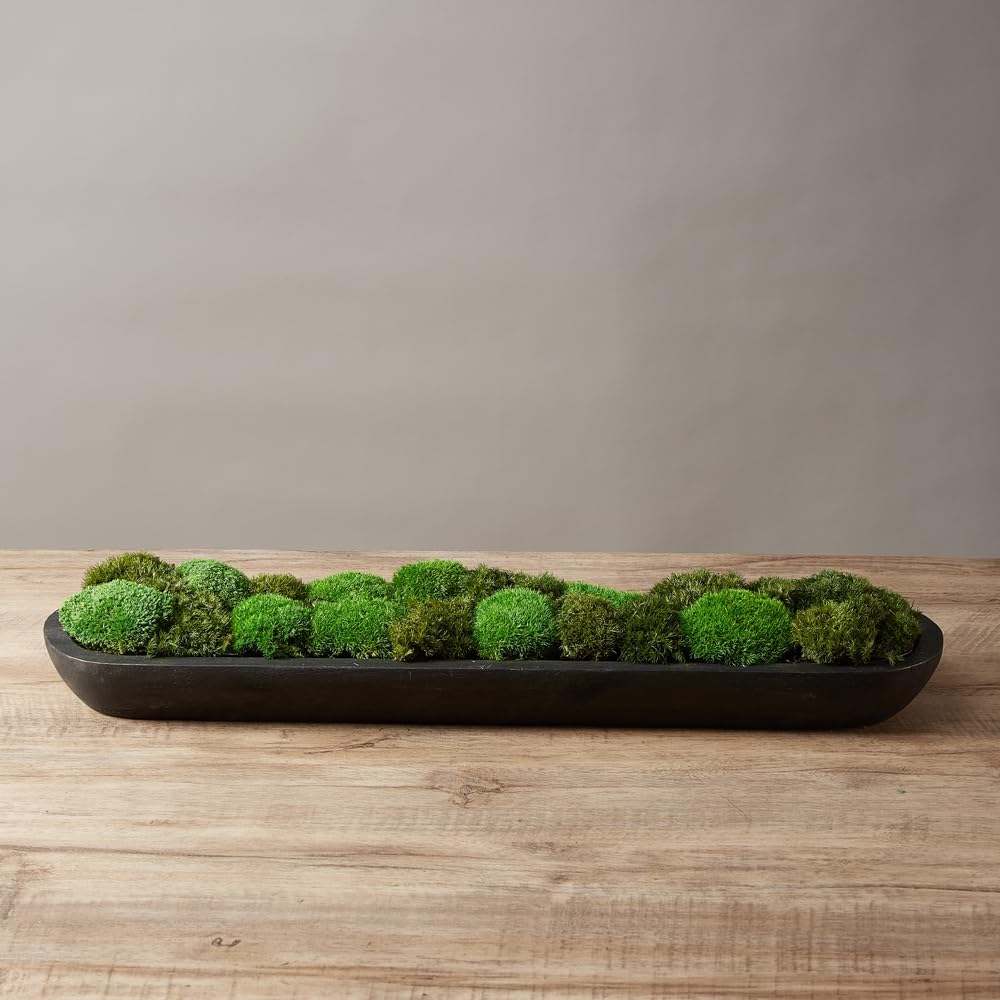 Preserved Pole Moss Pillow Bun Cushion Natural Green Decorative Real Natural Green DIY Kit Terrariums Gardenning Art Wall Decor Florist Decor Easter Table Wedding(1.5 sq.ft, Green-B)