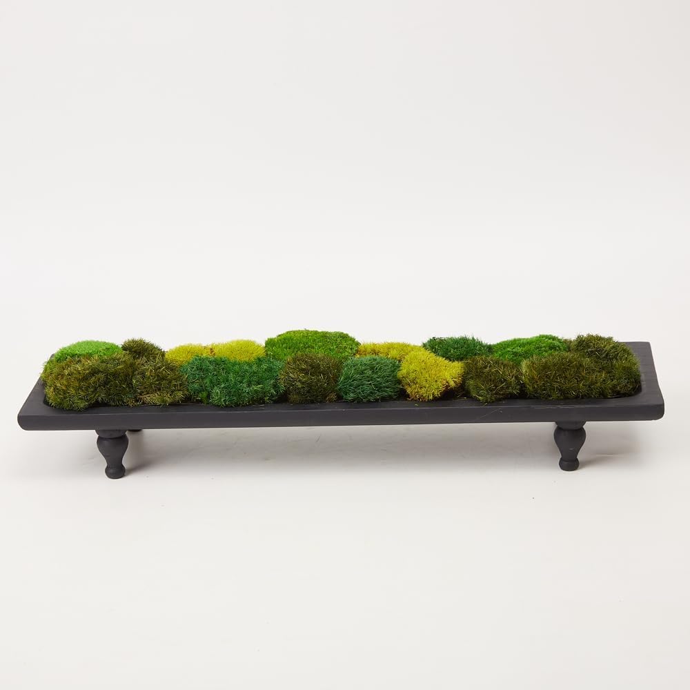 Preserved Pole Moss Pillow Bun Cushion Natural Green Decorative Real Natural Green DIY Kit Terrariums Gardenning Art Wall Decor Florist Decor Easter Table Wedding(1.5 sq.ft, Green-B)