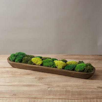 Preserved Pole Moss Pillow Bun Cushion Natural Green Decorative Real Natural Green DIY Kit Terrariums Gardenning Art Wall Decor Florist Decor Easter Table Wedding(1.5 sq.ft, Green-B)