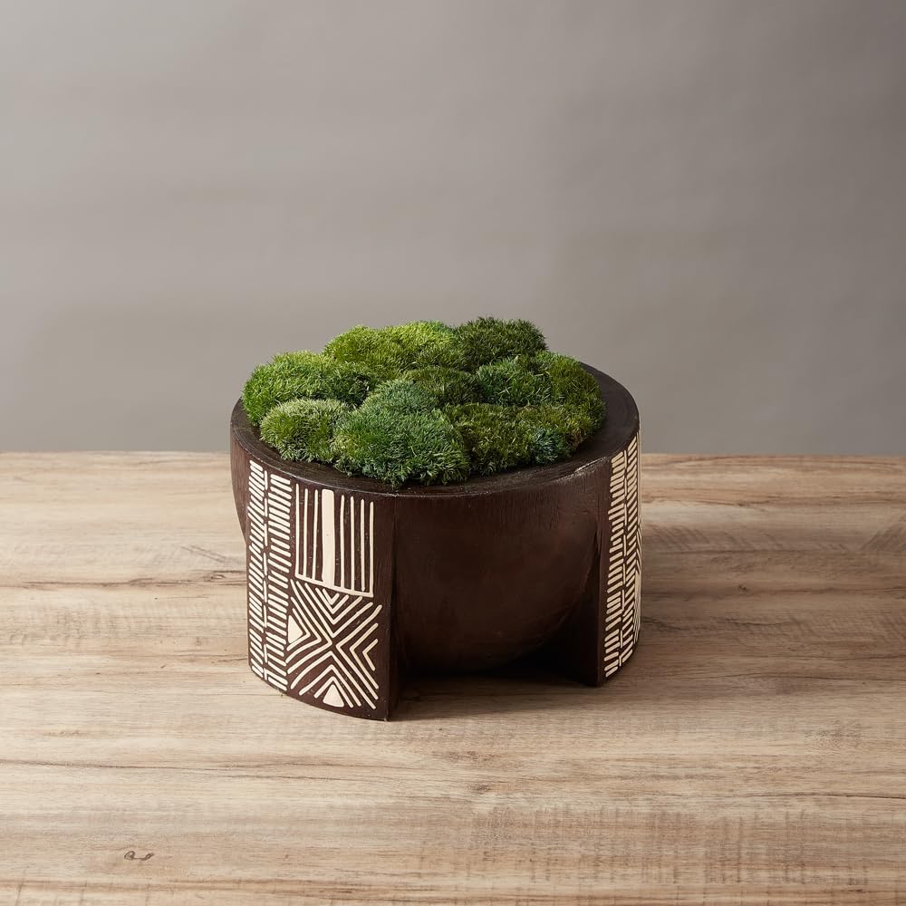 Preserved Pole Moss Pillow Bun Cushion Natural Green Decorative Real Natural Green DIY Kit Terrariums Gardenning Art Wall Decor Florist Decor Easter Table Wedding(1.5 sq.ft, Green-B)