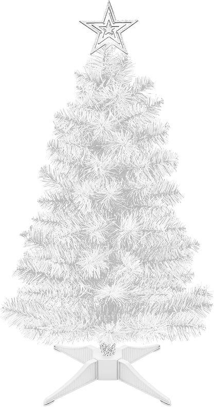 3FT Premium Hinged Artificial Holiday Small Mini Christmas Tree for Tabletop,Home, Office, Indoor and Outdoor Holiday Decoration,Easy Assembly Metal Hinges & Foldable Base
