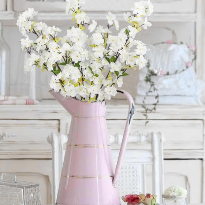 3 Pcs Cherry Blossom Branches for Vase Long Stems Artificial Flowers Spring Summer Decor White Faux Silk Cherry Blossom Branches for Home Wedding Party Table Centerpieces