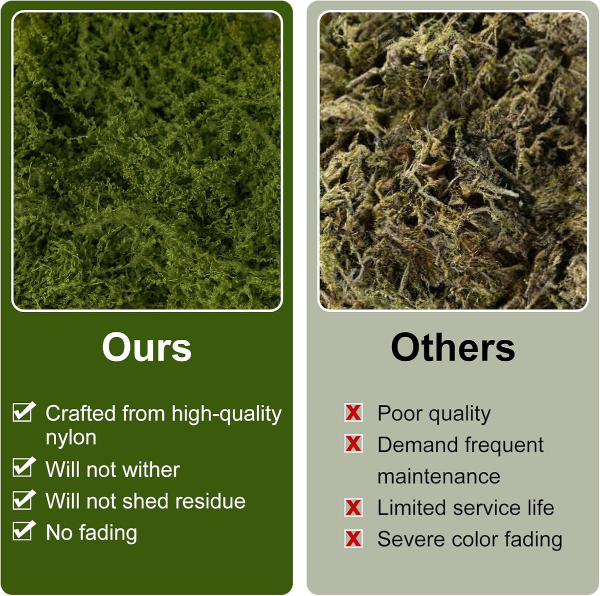50g/1.76oz Fake Moss for Crafts, Light Green Plants Indoor, DIY Decorative Moss for Fairy Garden Floral Wedding Model Making Glass Containers Home