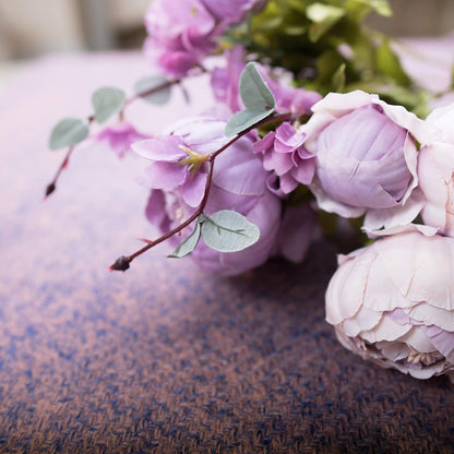 2 Pack Large Artificial Peony Silk Flower Bouquets Arrangement Wedding Centerpieces (New Purple)