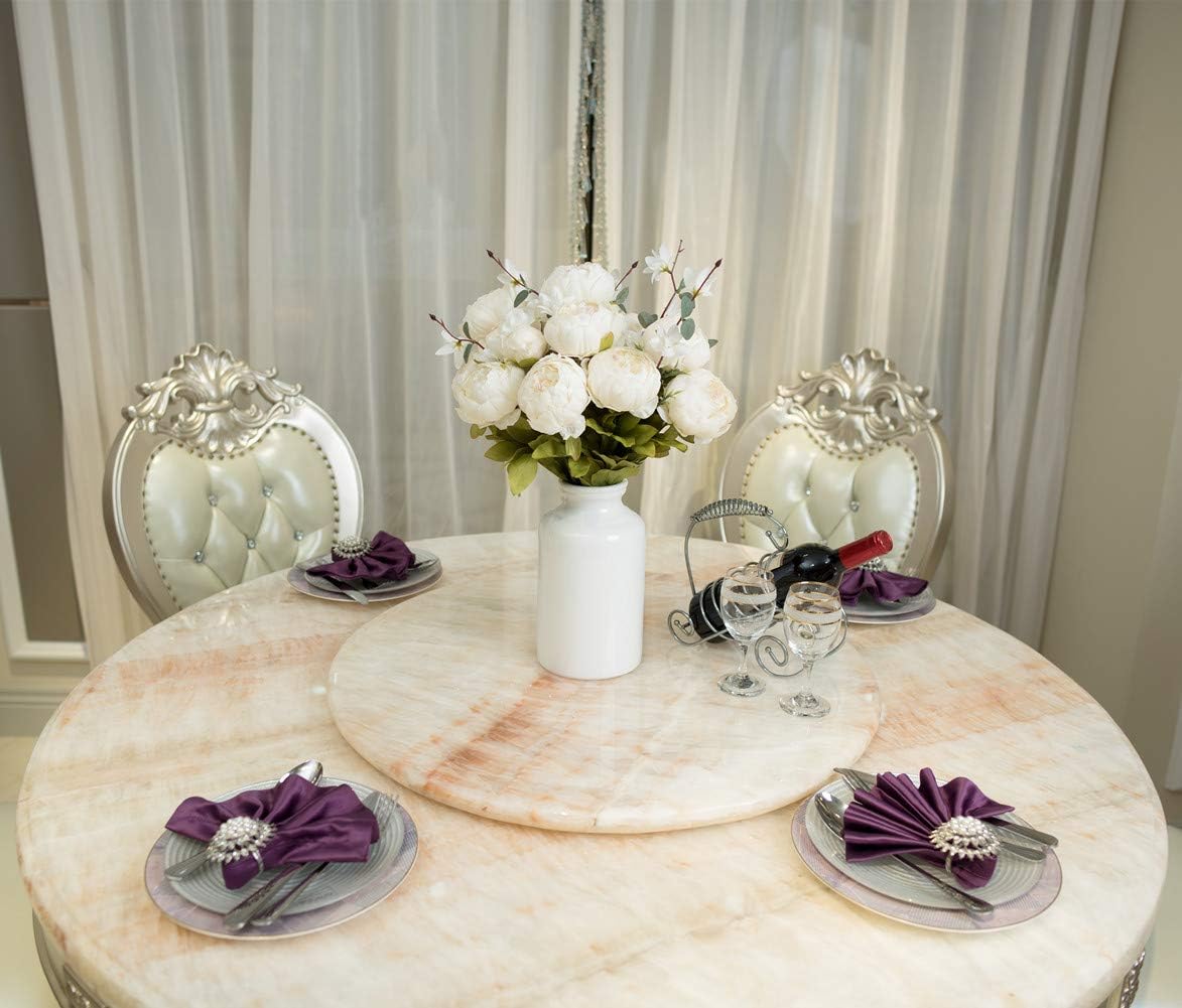 2 Pack Large Artificial Peony Silk Flower Bouquets Arrangement Wedding Centerpieces (New Purple)