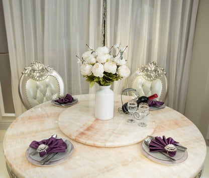 2 Pack Large Artificial Peony Silk Flower Bouquets Arrangement Wedding Centerpieces (New Purple)