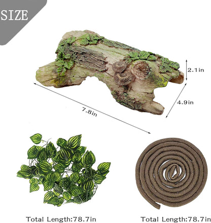 Reptile Rock Hide Cave,Resin Crested Gecko Hideout Caves Lizard Hideaway Bridge Terrarium Habitat Decor for Lizard Snake Turtle