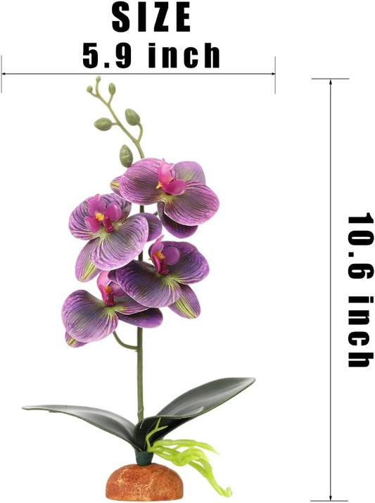 Spotted Fake Orchids, Reptile Terrarium Habitat Décor