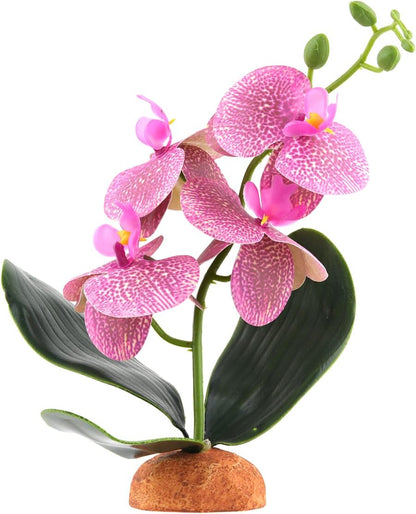 Spotted Fake Orchids, Reptile Terrarium Habitat Décor