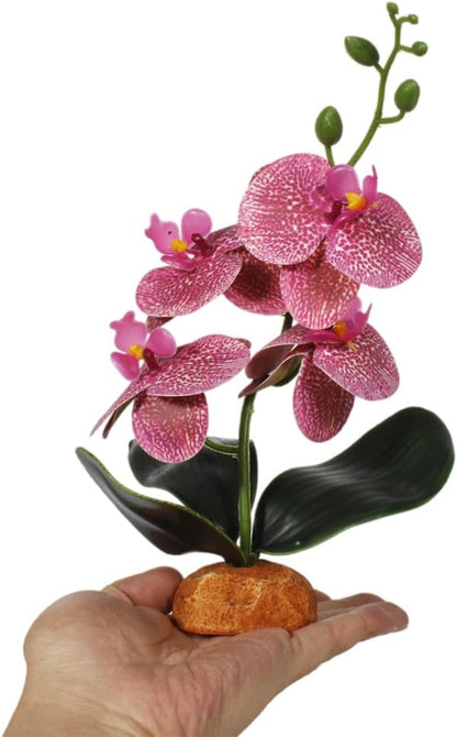 Spotted Fake Orchids, Reptile Terrarium Habitat Décor