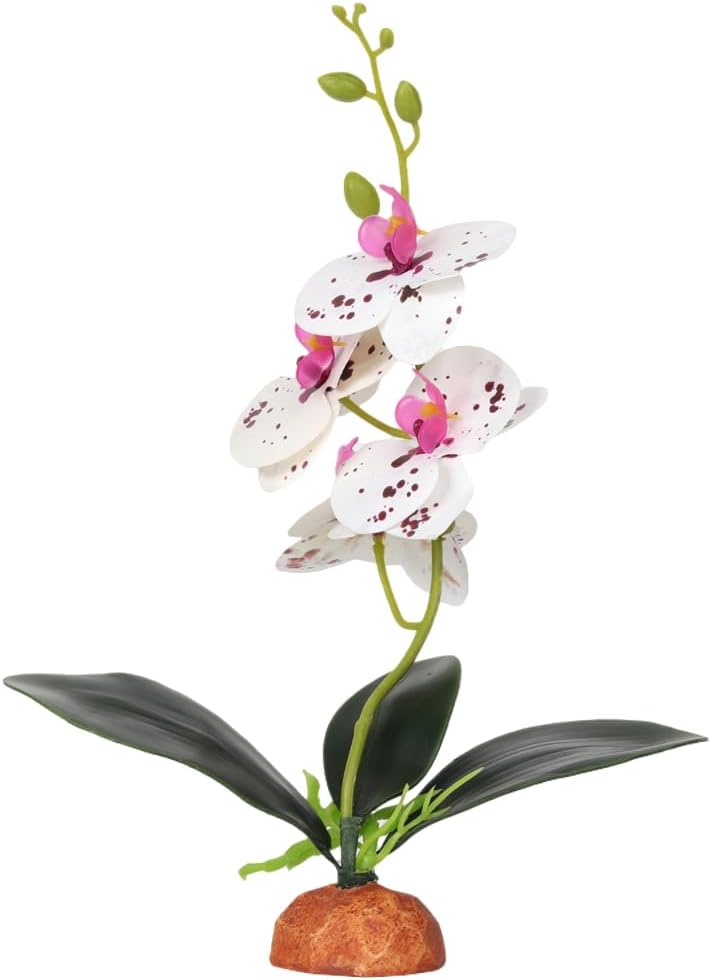 Spotted Fake Orchids, Reptile Terrarium Habitat Décor